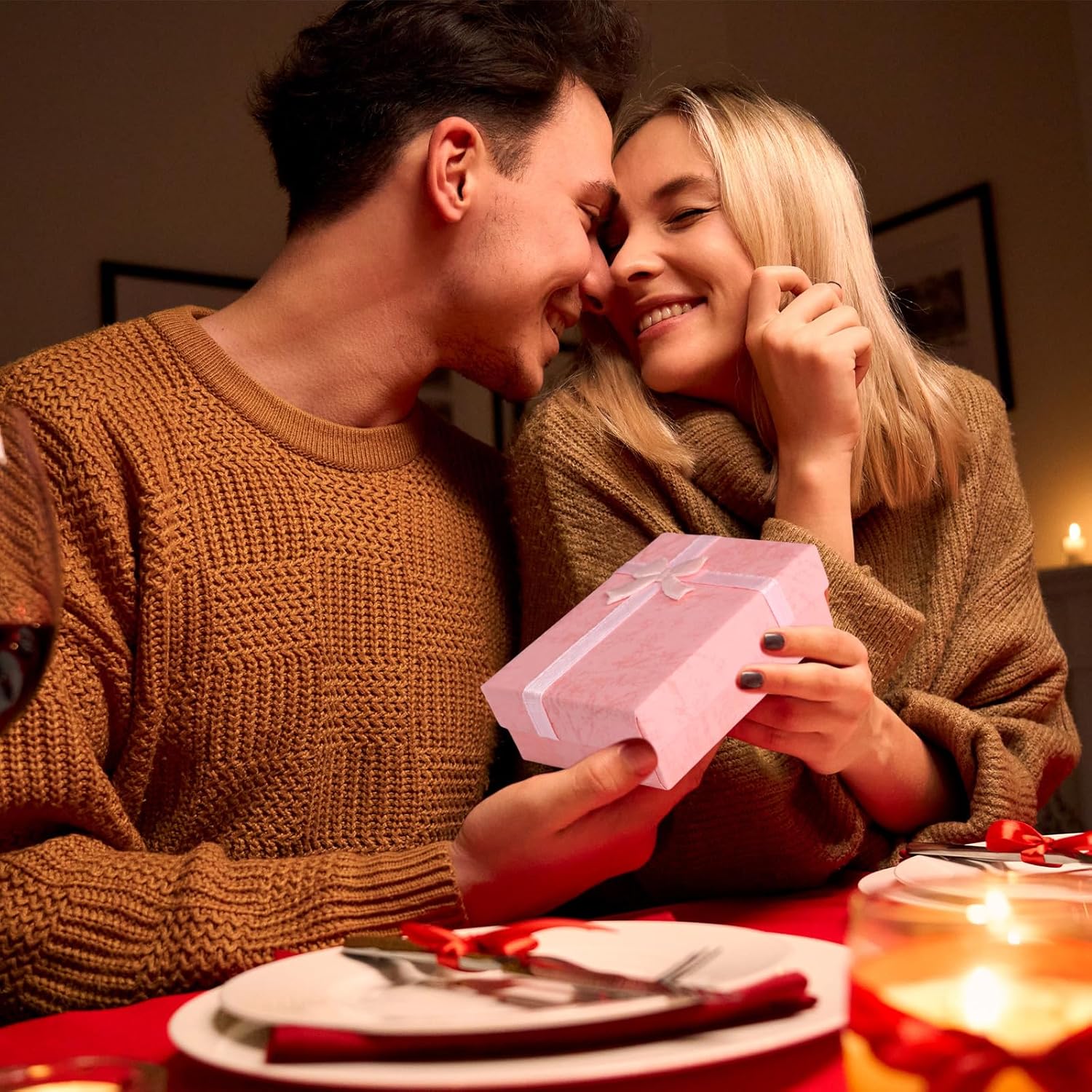 Coume 6 Pcs Wedding 64GB USB 2.0 Flash Drive with 6 Pcs Gift Box Heart and Key Shaped Metal Flash Drive Thumb Drive Memory for Wedding Bridesmaid Gift Birthday Women Girls