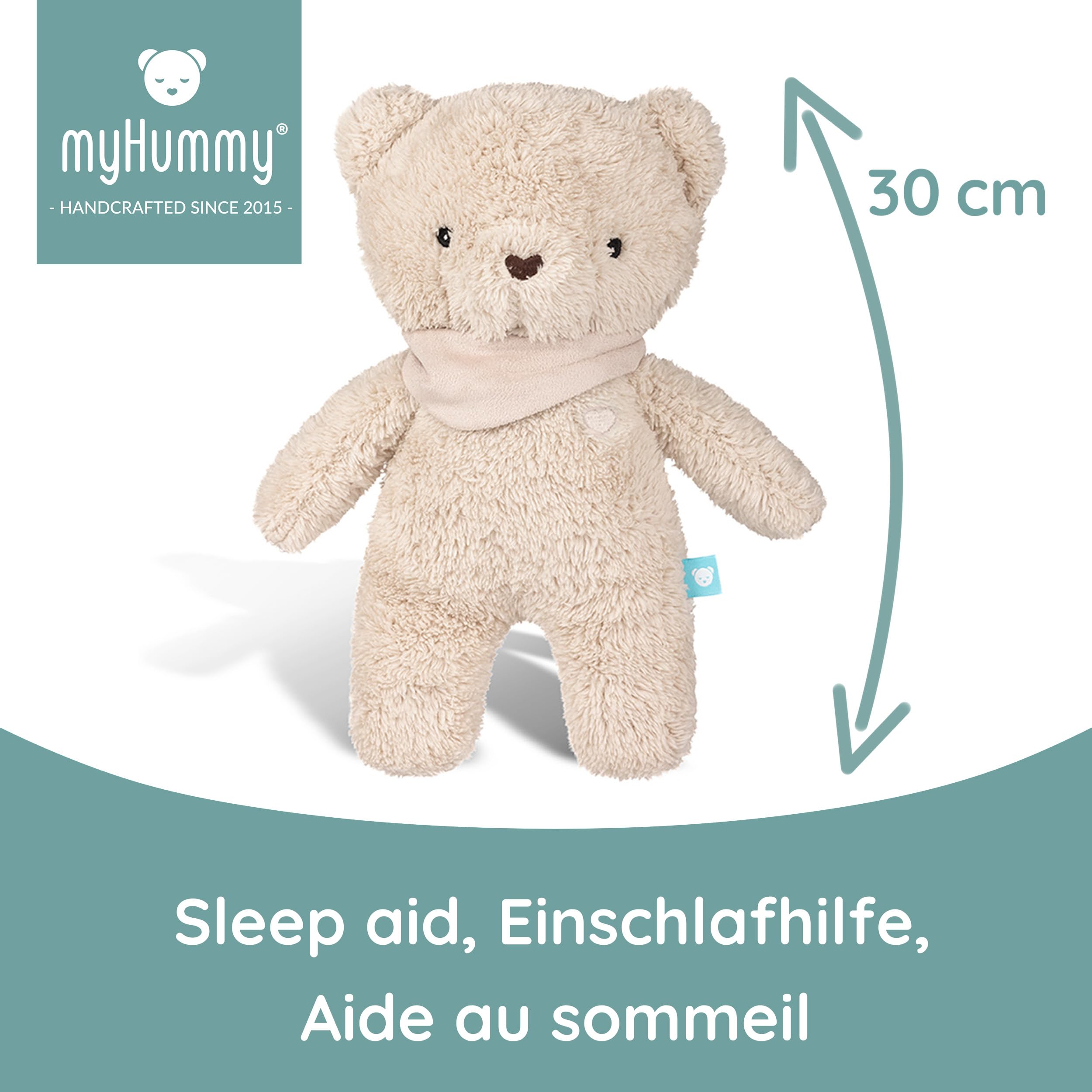 myHummy Bear Beige Duo - Sonno con app - Musica per dormire & Baby Comfort