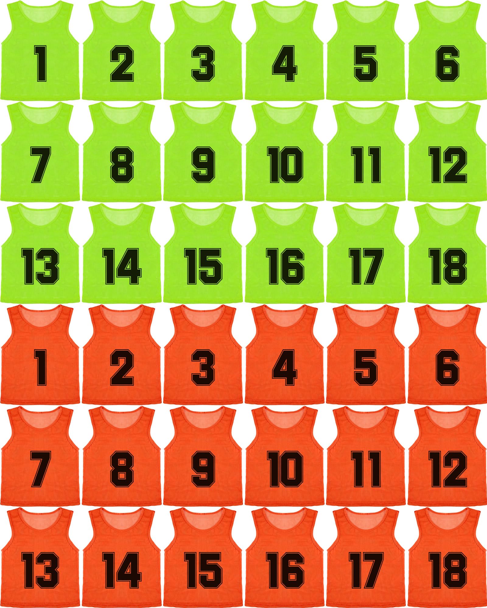 36 Stück Pennies für Sport, Jugendliche, Fußball-Trainingstrikot für Erwachsene, Basketball, Fußball, Hockey, Pinnies, Kinder, Scrimmage Trikots