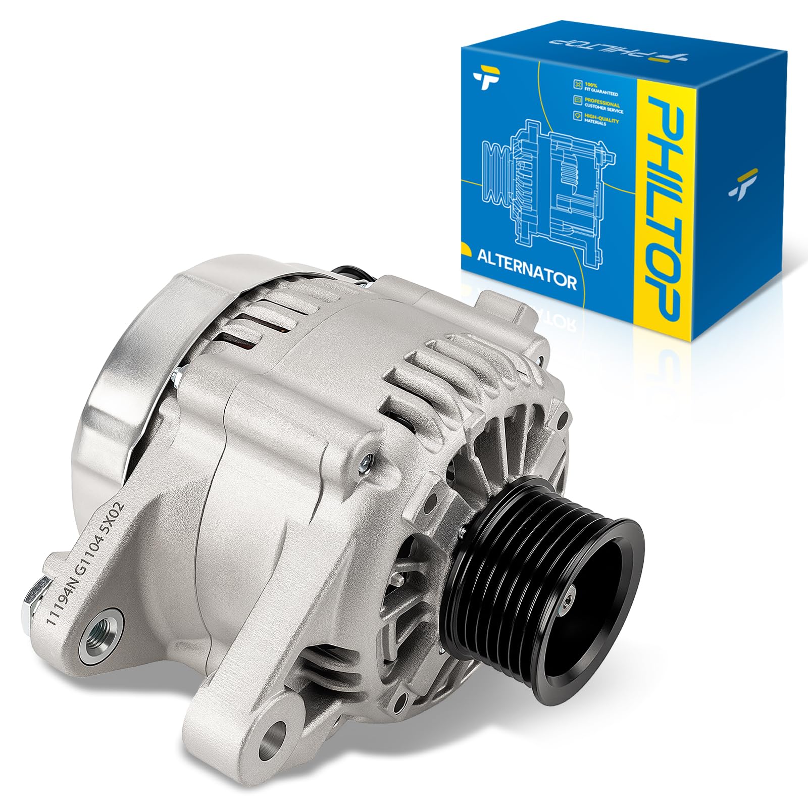 PHILTOP 11194N New Alternator Compatible with 2005-2006 Toyota Tacoma 2.7L