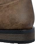 J's.o.l.e Cowboy Bottes Hommes Carré orteil travail Bottes tirer sur l'envasement résistant à l'ardoise large calf PU Le cuir des hommes Western Boot Brown