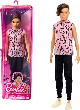 Barbie Ken Fashionistas Inazuma Parka Dress-Up Doll Reusable Vinyl Bag Ages 3 and Up HBV27