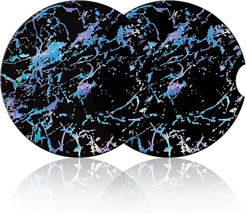 Miniatura 13 de Posavasos de automóvil de libélula púrpura, absorbentes para bebidas, portavasos para tu automóvil con agarre para la punta de los dedos, accesorios