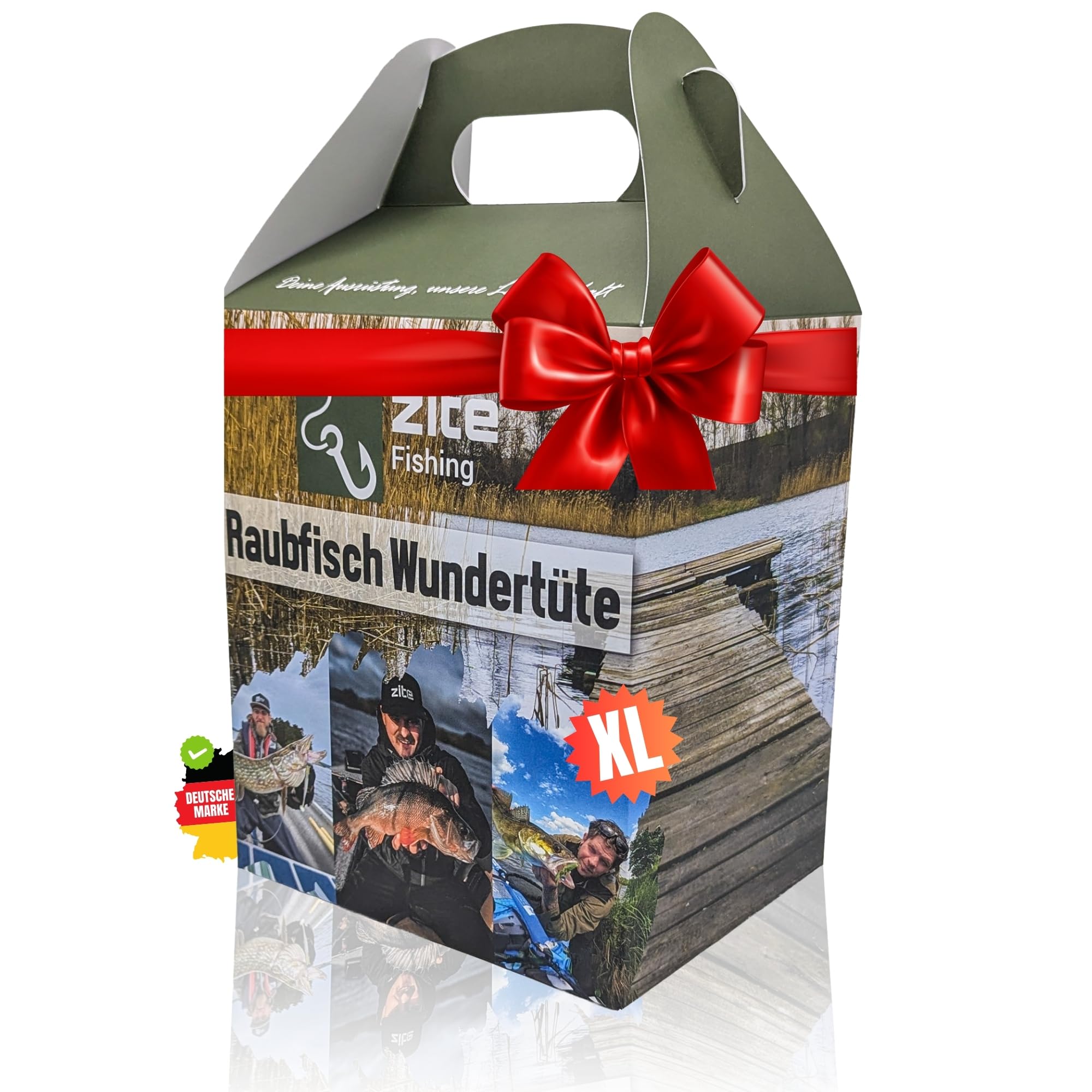 Zite Fishing Wundertüte Raubfisch XL | Geschenke für Angler - Raubfisch Überraschungsbox mit Angelzubehör, Kleinteilen & Ködern - Angel Sachen, Angel Geschenk, Angel-Mystery-Box, Geschenk Angler