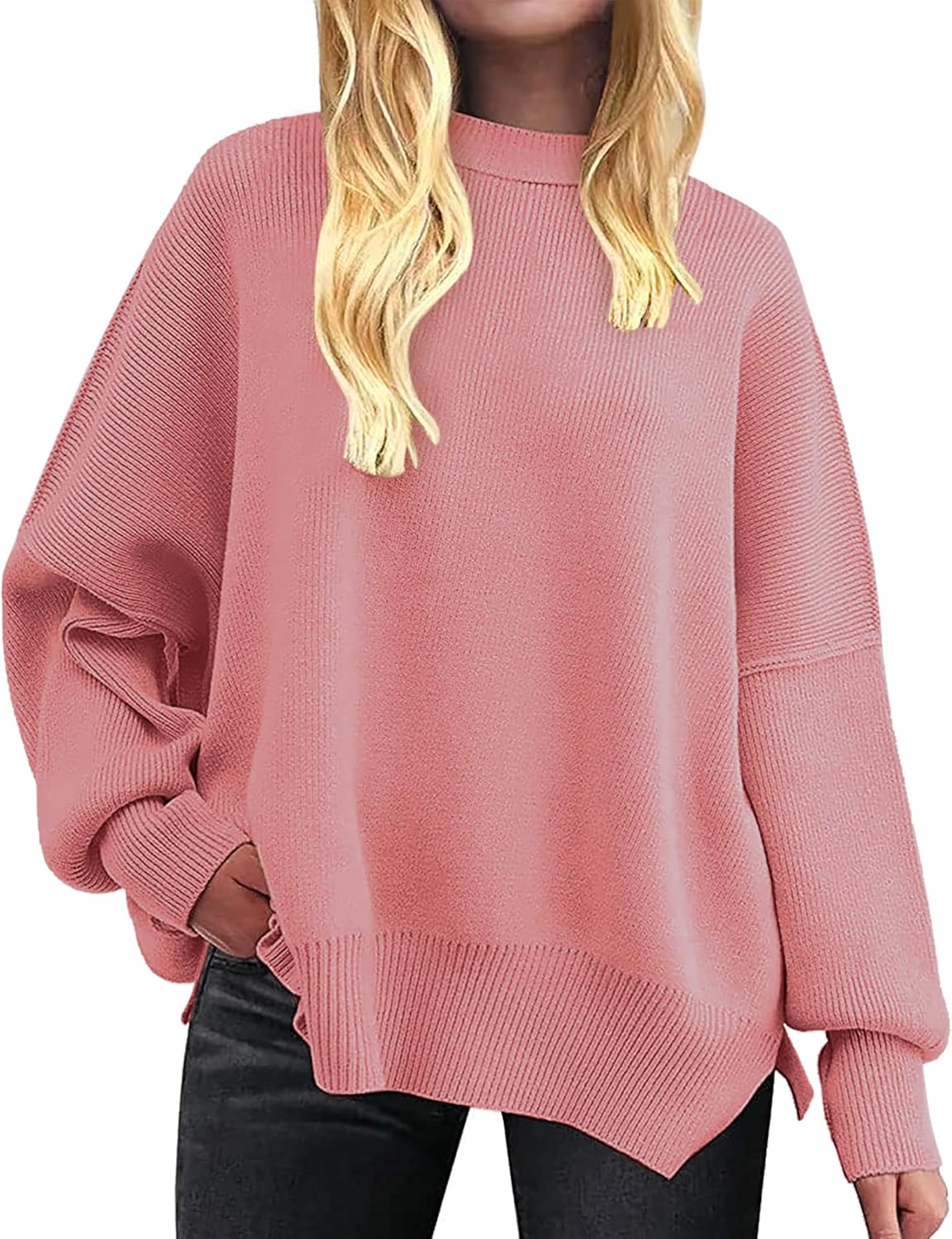 Womens Oversized Mockneck Cute Cable Knit Sweater Winter Fall 2025 Ladies Dressy Casual Lightweight Pullover Tops - Image 2