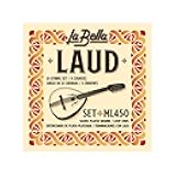 La Bella ML450 Laud 12-String Set Silver-Plated Wound Loop-Ends 12-42