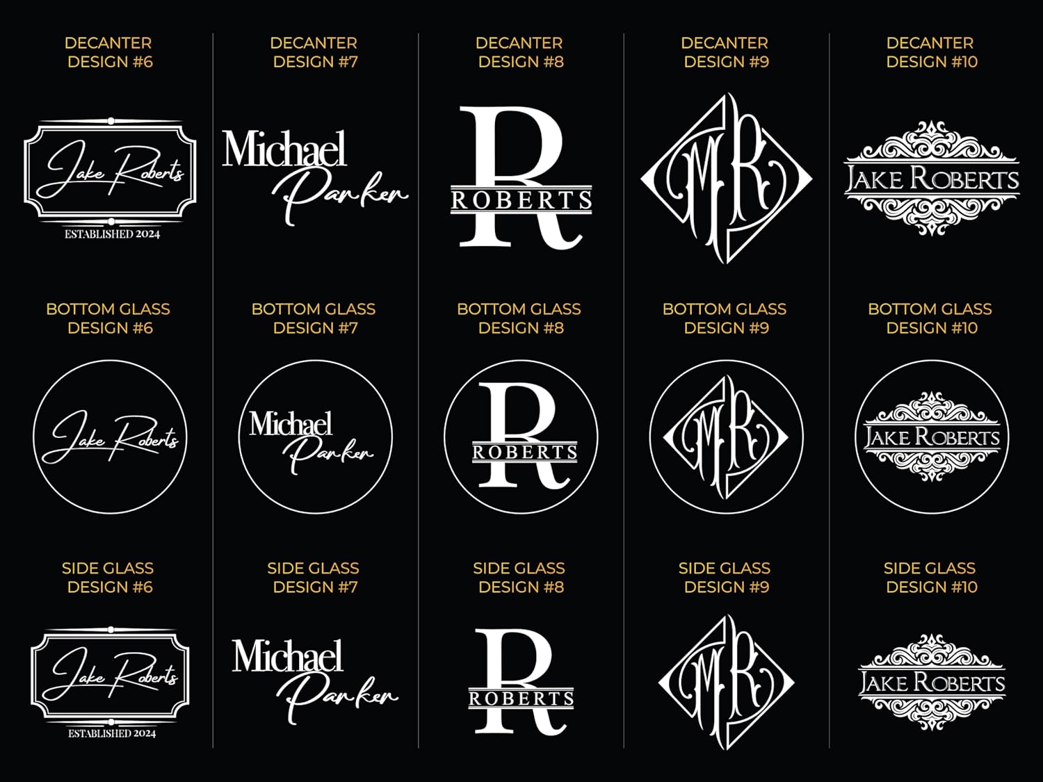 Custom Whiskey Decanter Set - Liquor Decanter w/Whiskey Glass Set Options - Premium Engraving Quality - Fathers Day Gift, Groomsman, Birthday & Retirement Gifts for Men- Comes with Free Gift Boxes - Image 4