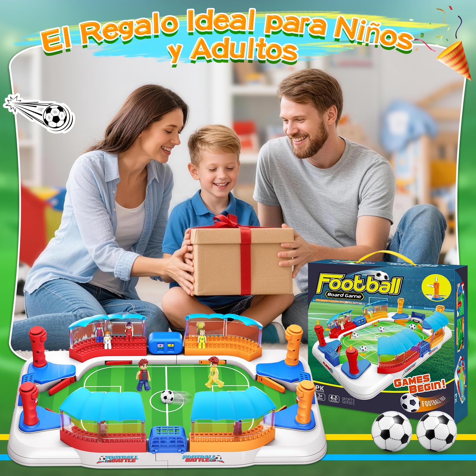 Mini Futbolines para Niños Adultos - Juegos de Mesa Interactivos en Familia