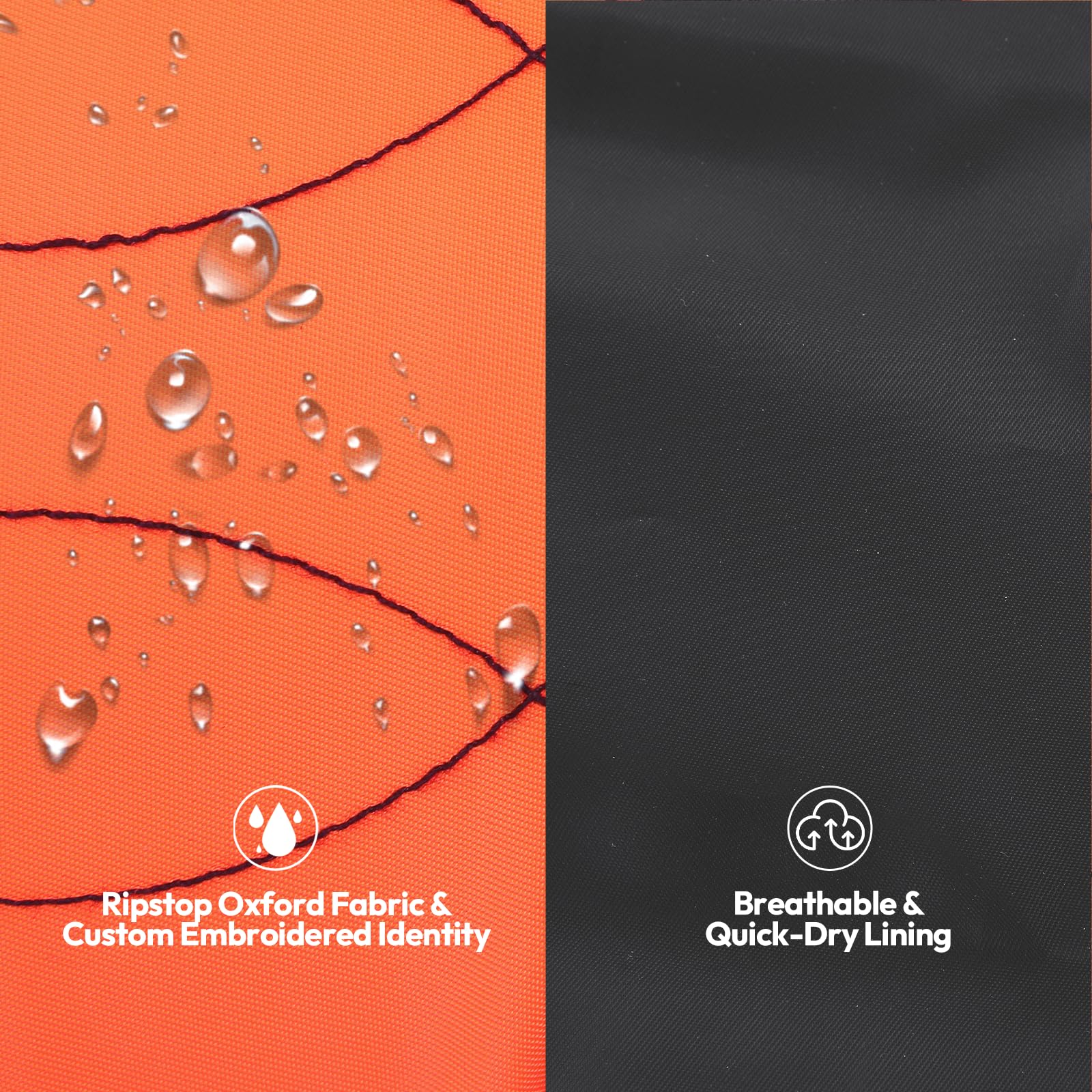 KONVINIT Chaleco de Rescate Reforzado para Perros Grandes, con Doble Punto de Anclaje: 2 Anillas de Acero, Colores Vivos y Ajuste Seguro con Hebillas, Diseño Exclusivo