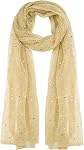 Nydotd Women Sequin Bandana Summer Silk Mesh Scarf Sheer Long Beach Glitters Shawl Wrap hijab for Evening Dresses