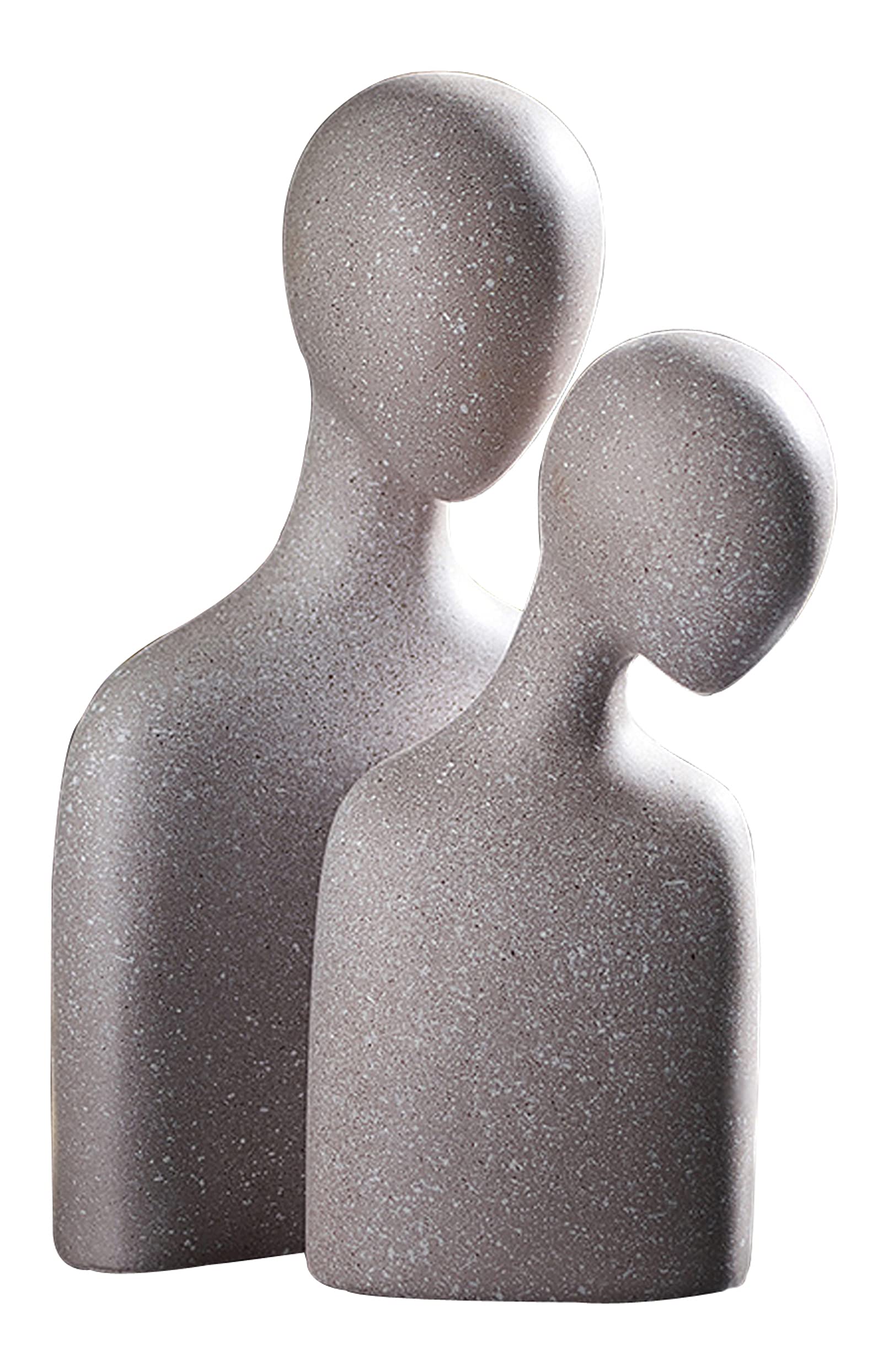 Scultura Moderna Coppia Figura Decorativa - Elegante Simbolo di Amore e affetto in Ceramica - Ornamento di Arte Astratta - Decorazione buona Come Idea Regalo,Grigio,Couple Statue B
