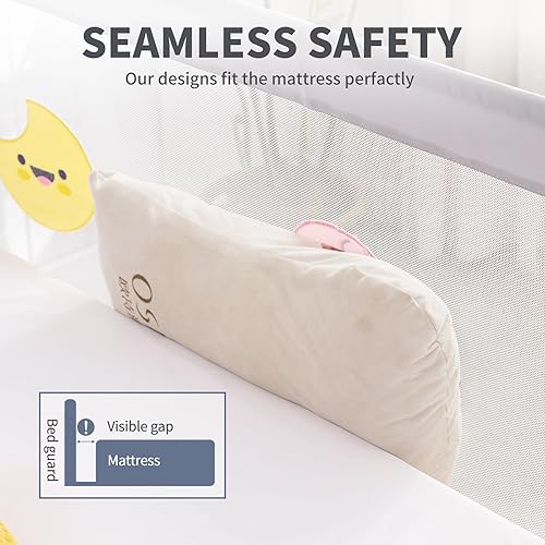 Miniatura 5 de wanan Riel de cama para niños pequeños 3 piezas extra largo para cama de bebé para niños valla resistente para cama de bebé barandilla de seguridad