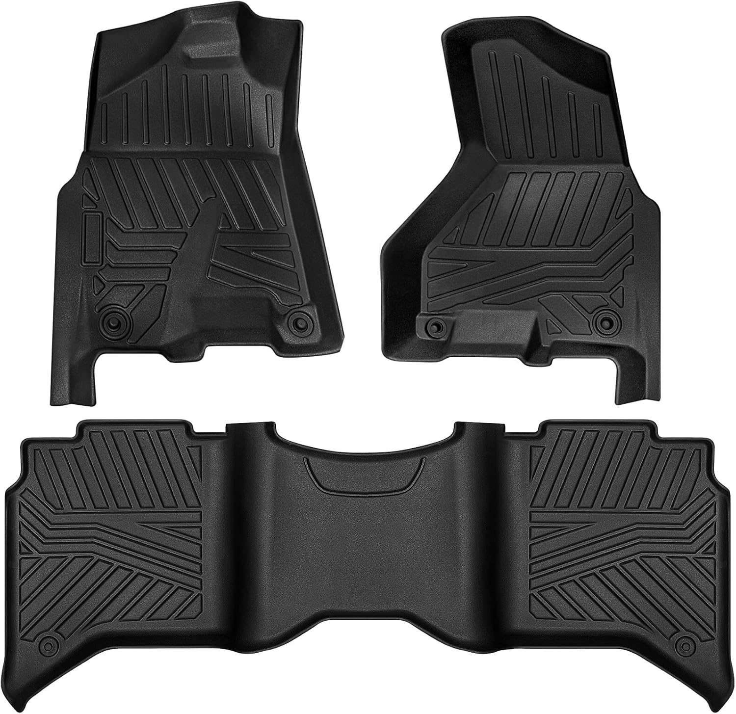 ikasus Custom Floor Mats 2 Row Liner Set Fit for 2019 2020