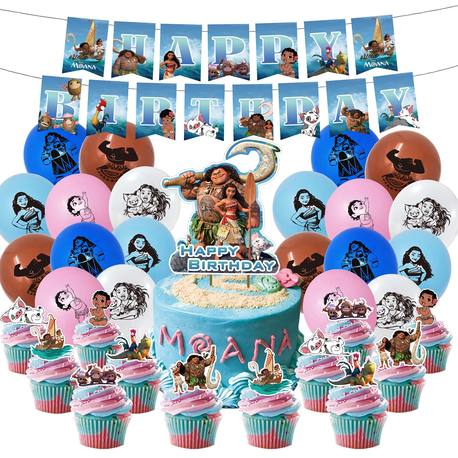Buy HYOUNINGF Moana Party Supplies Moana Theme Party Decorations For 