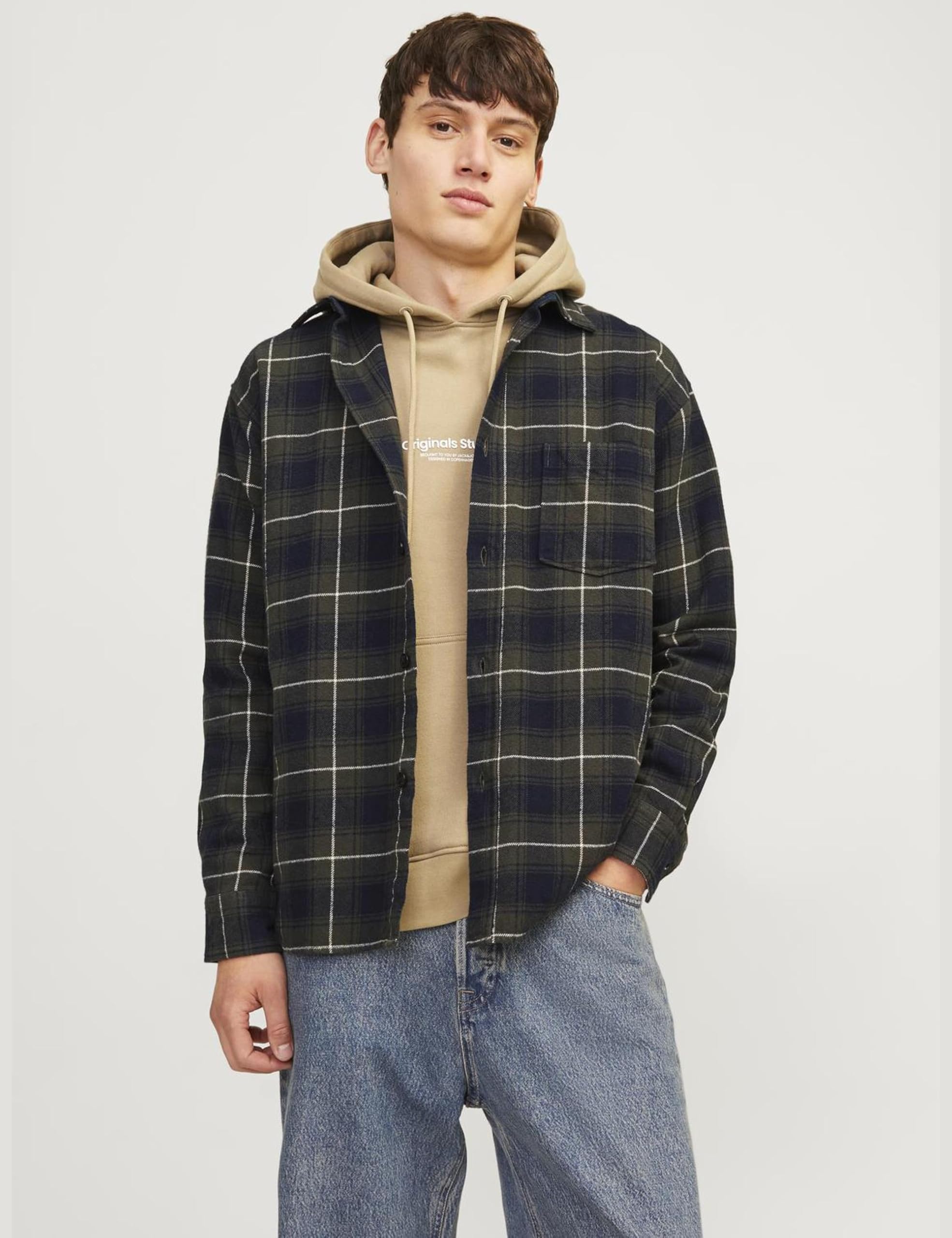 Jorfrederiksberg koszula flanelowa Ls Sn, sky captain, M