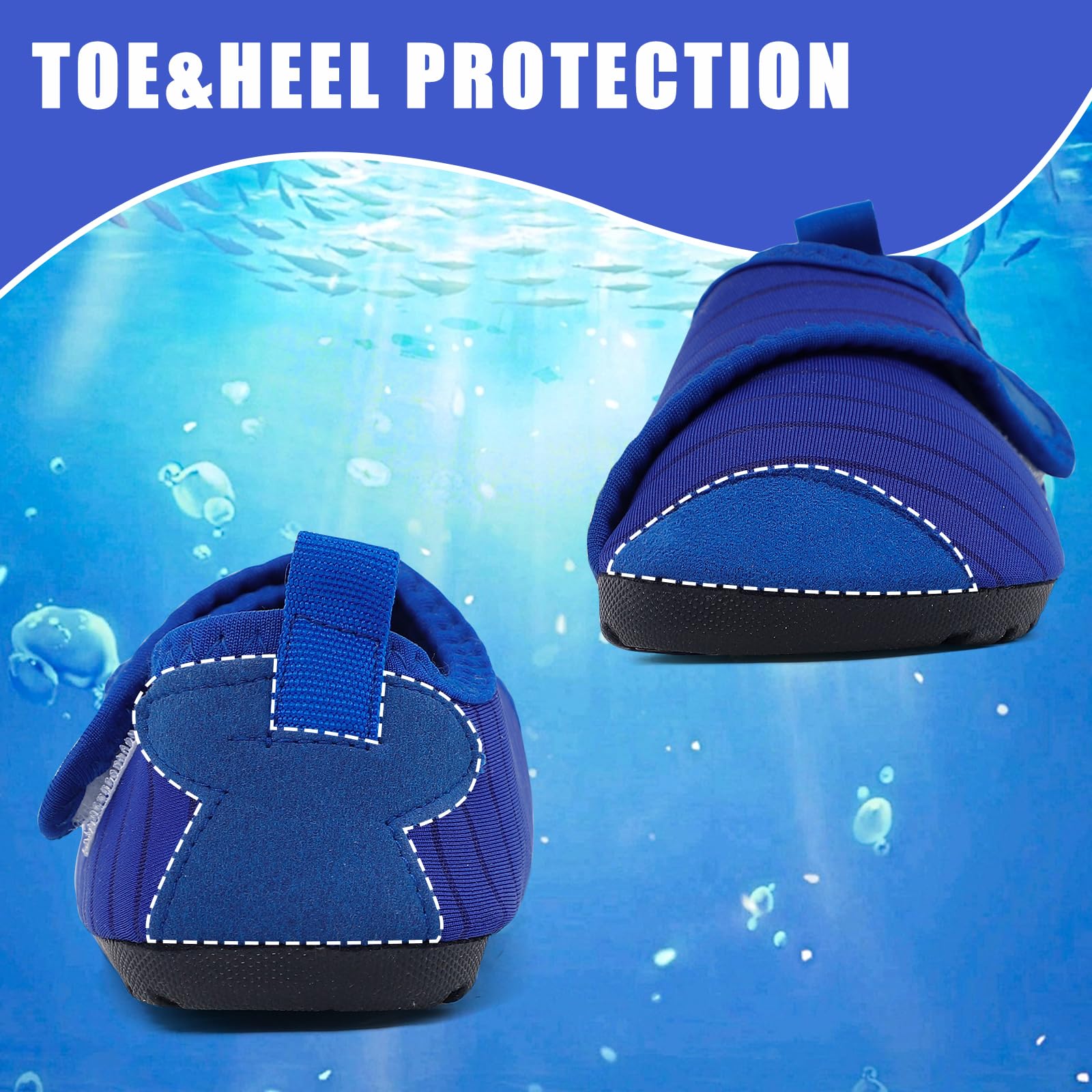 MASOCIO Badeschuhe Kinder Junge Mädchen Aquaschuhe Wasserschuhe Schwimmschuhe Kleinkind rutschfeste Schnell Trocknend Gr 20-36 EU