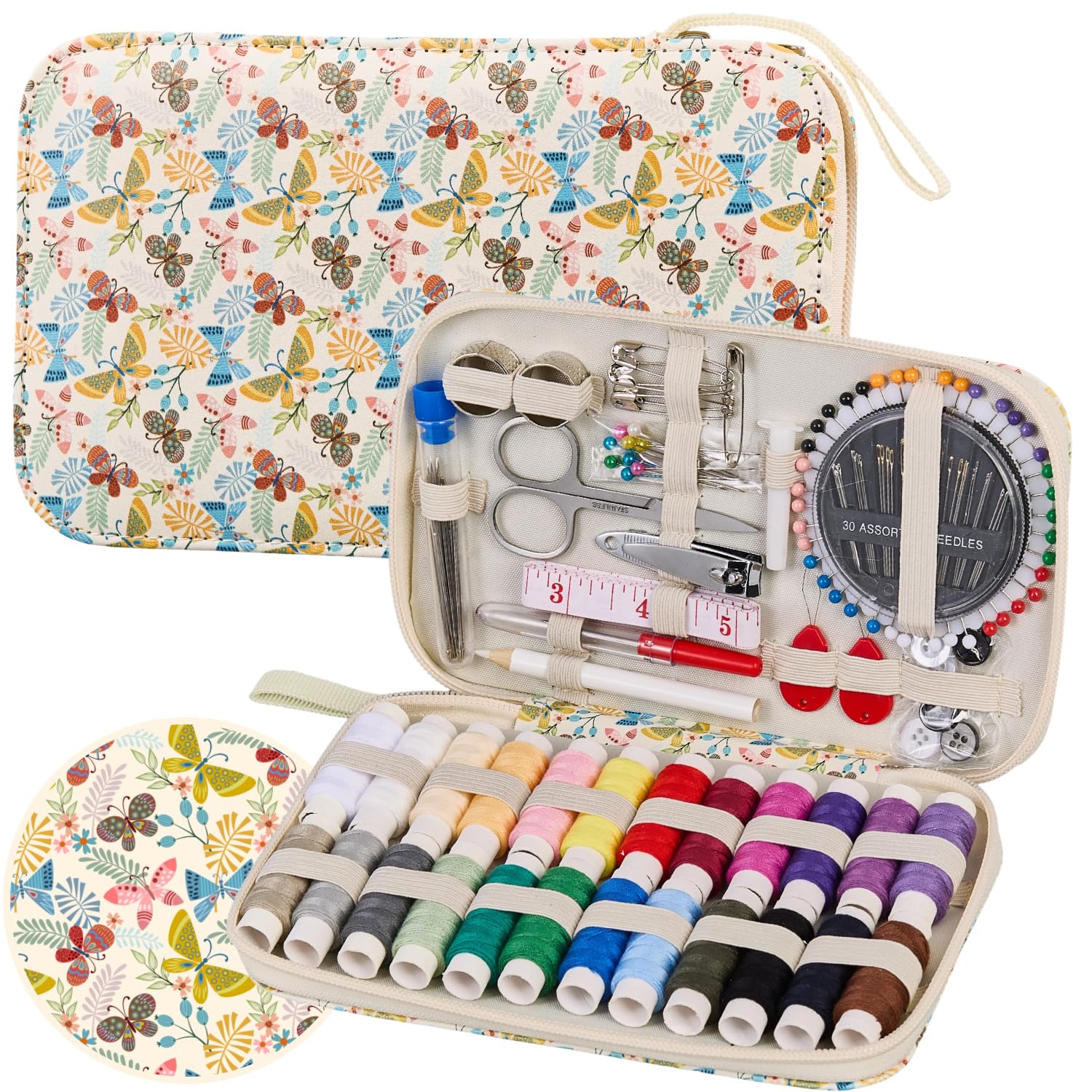 Travel Basic Sewing Kit for Adults 130 PCS Professional Sewing Accessory