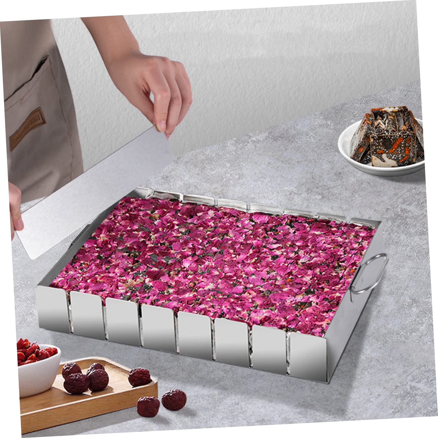 Hemobllo Moule à Nougat Rectangulaire Antiadhésif 30x20 Cm en Silicone Alimentaire Outil de Fabrication de Gâteaux pour Usage Domestique et Pâtisserie Professionnelle Plateau