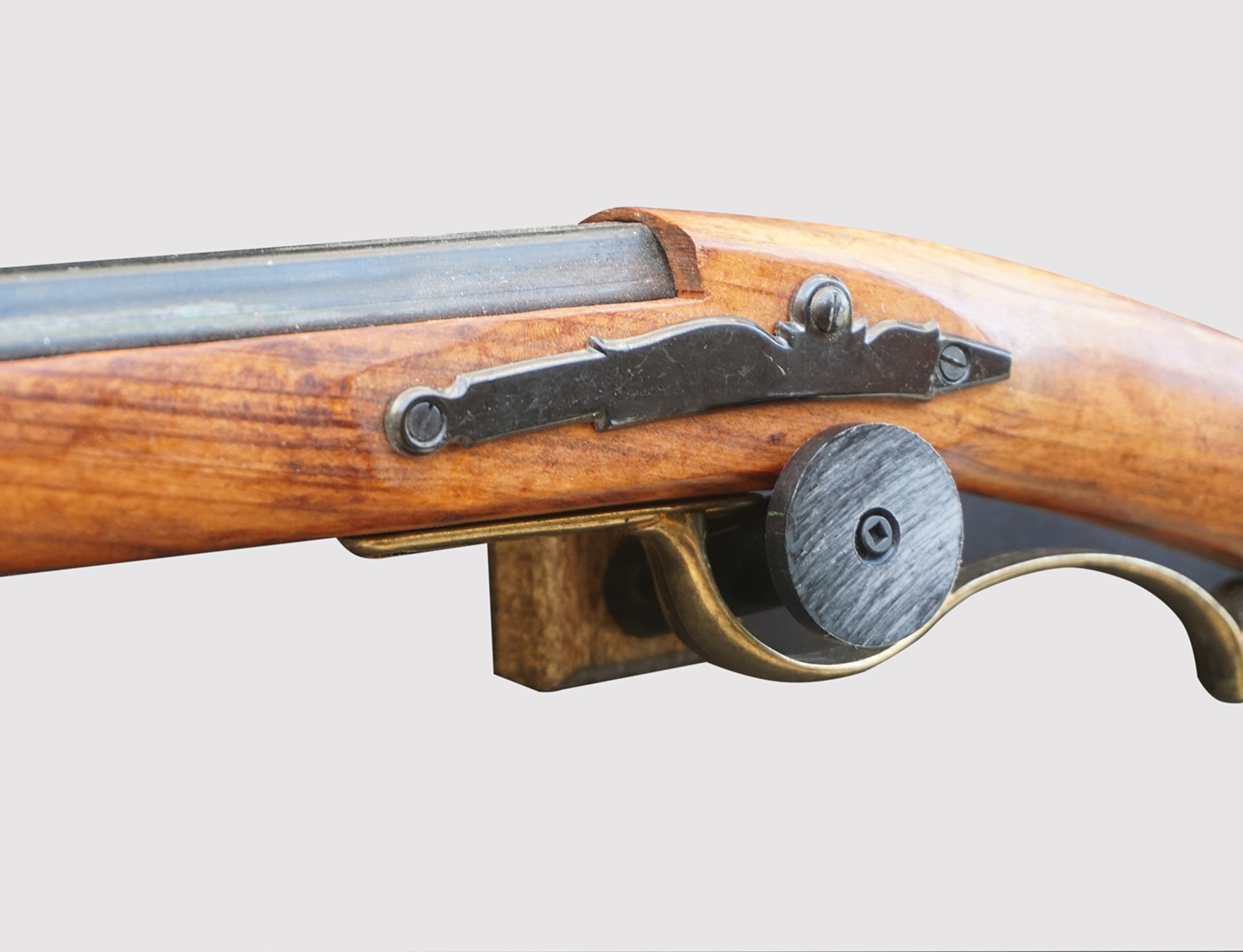 KR Ideas Standard Horizontal Wall Mount for a 20 ga. Double Barrel Side-by-Side Shot Gun/Rifle with A Security Bracket (Made in The USA) (Aged)