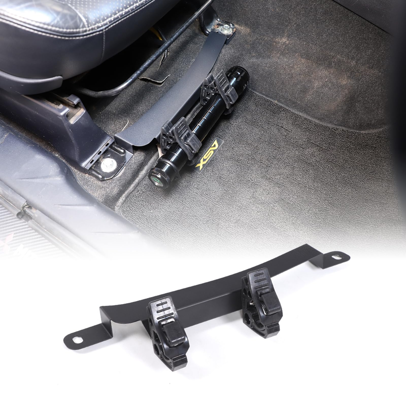 HIRUFAIT Flashlight Holder Bracket Mount Compatible with Mitsubishi ASX 2011-2018 Front Seat Flashlight Holder Accessories