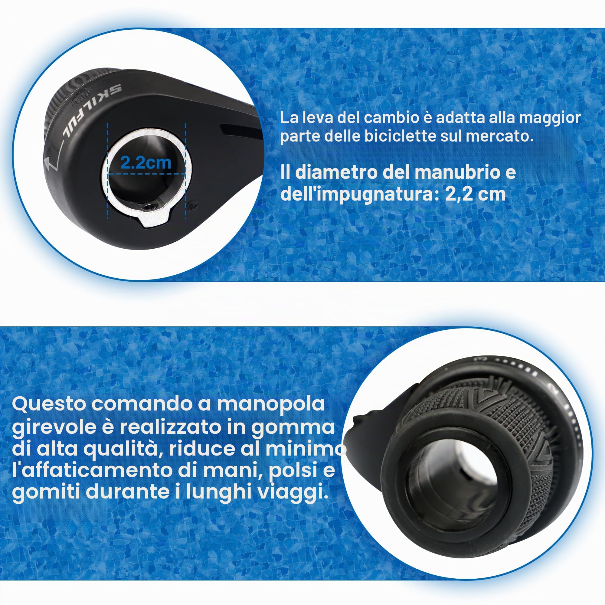 MEGHNA Lever Twist Shifter 3 * 6/7 18 21 Velocità con Impugnatura della Bicicletta Mountain Bike Cambio di Marcia