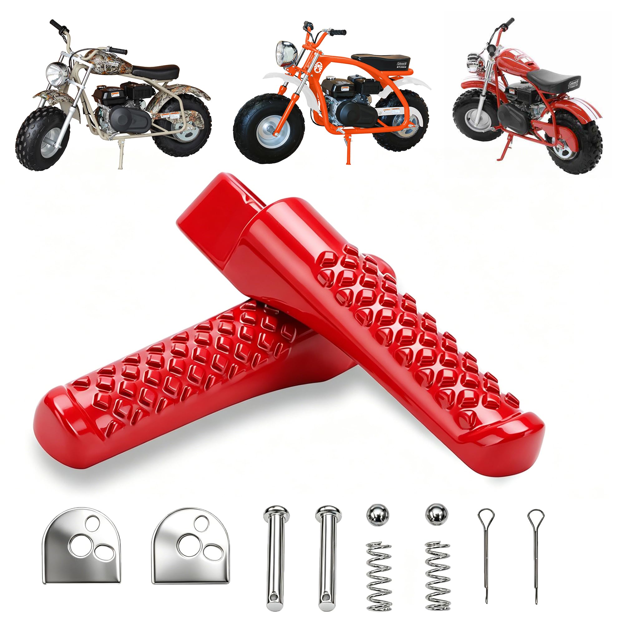 Amazon.com: Chikia Red Foot Pegs Kit For Mini Bike Compatible with