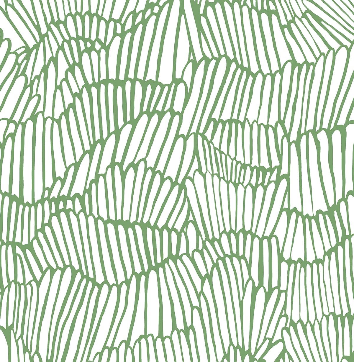 Guvana 15.55"x197" Green and White Wallpaper Line Contact Paper Fun Self Adhesive Wallpaper Removable Contact Paper Modern DIY Wallpaper for Livingroom Bathroom Wall Drawer Liner Decor