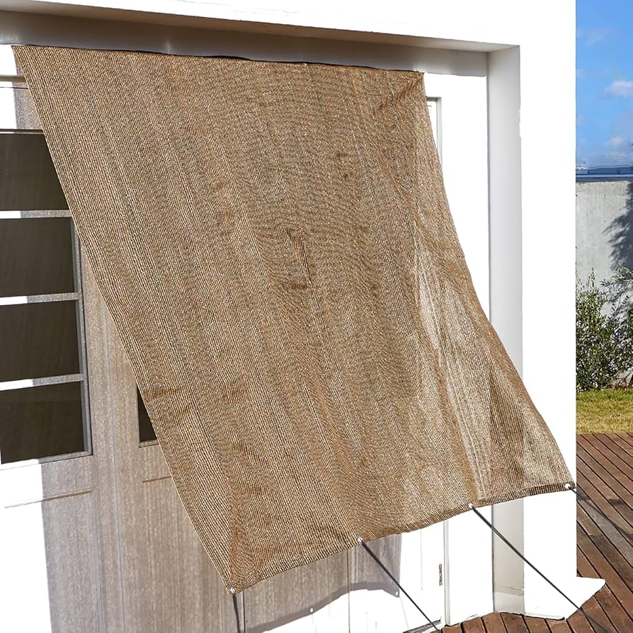 Amazon.co.jp : アストロ サンシェード 2×2m ブラウン ハトメ穴