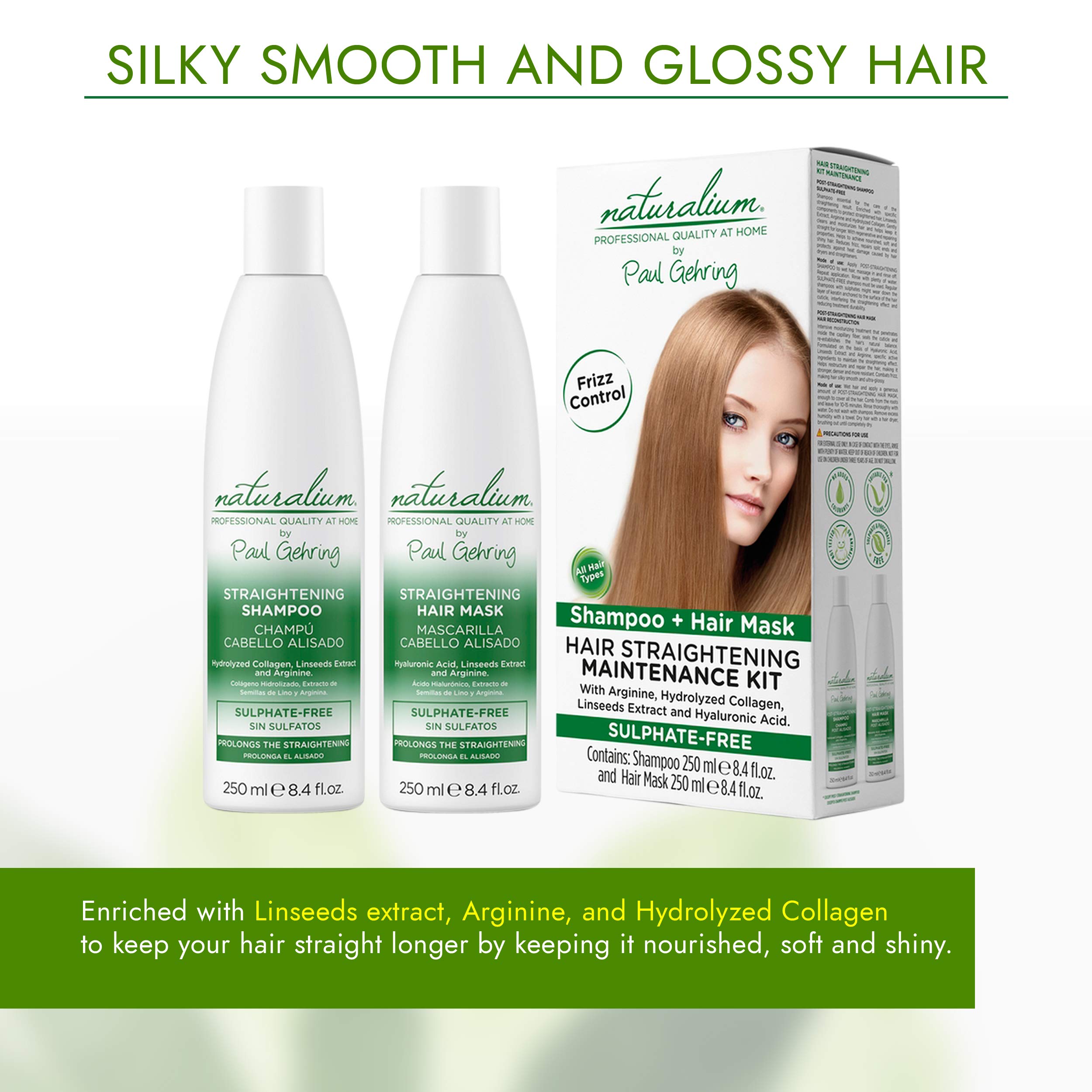 Amazon.com : Hair Straightening Maintenance Kit by Naturalium Professional  Quality at Home | Professional Hair Straightener Shampoo | Post-straightening  Hair Treatment Kit | Gently Cleans and Moisturizes Hair : Beauty & Personal  Care