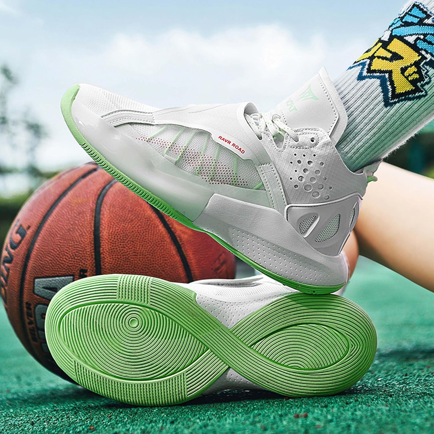 Men's Basketball Shoes,Cicada Wing Design Series,Arch Support High Top Basketball Shoes,Running Shoes Sneakers,Daily Training Shoes,Combat Basketball Shoes,Indoor and Outdoor Basketball Shoes