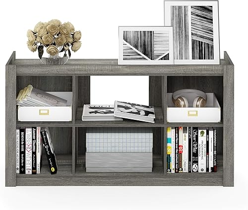 Miniatura 4 de Furinno Librerías clásicas estanterías de almacenamiento, roble francés