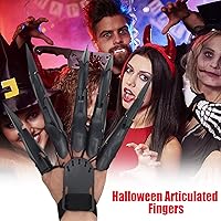 Vista 2 de Dedos articulados de Halloween 3D Impreso Flexible Dedo Extensiones de Dedo Decoración de Dedo de Halloween Se adapta a todos los tamaños de dedos