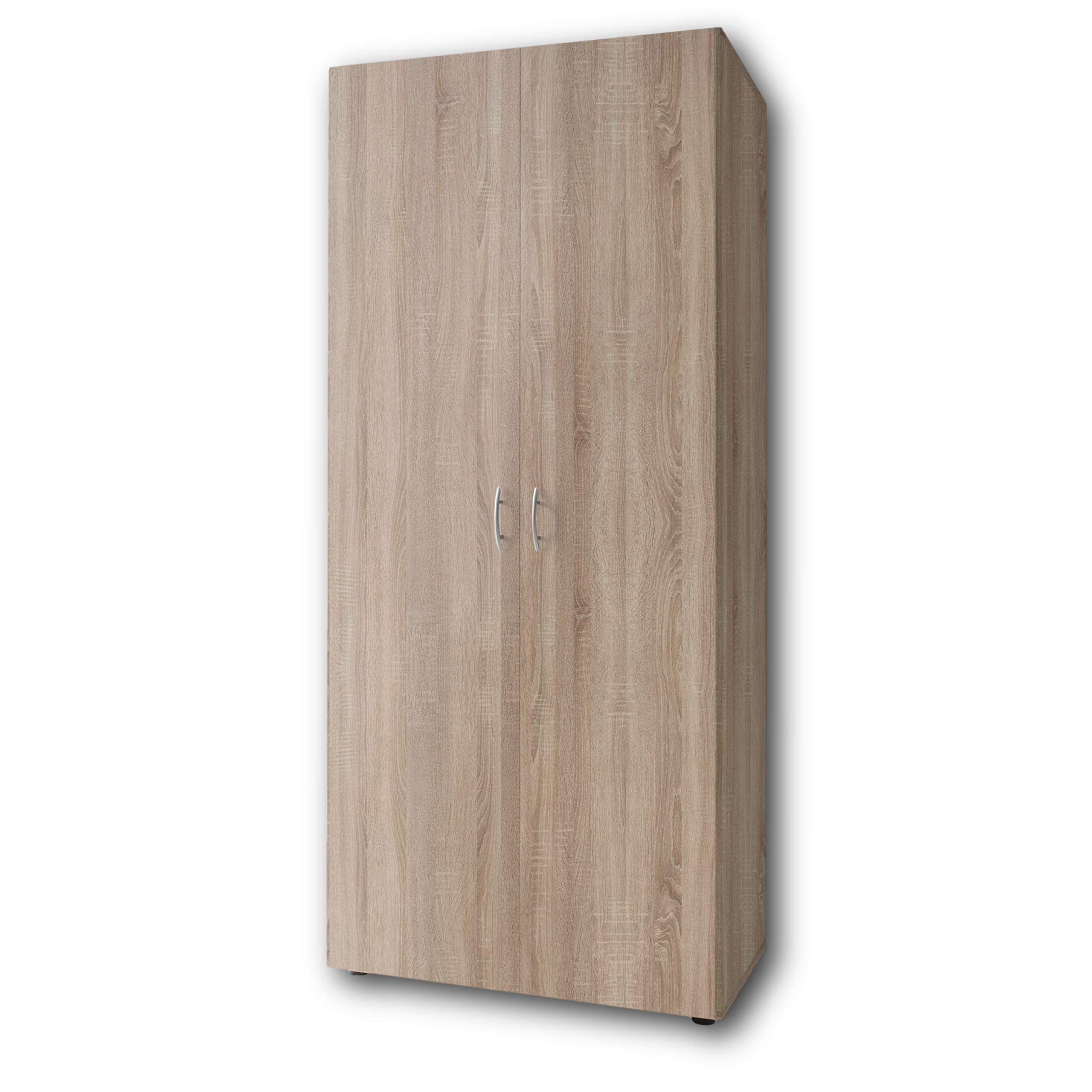 Armadio 3 Ante Stella Trading Paul – 120x195x55 Cm, Look Rovere Sonoma Con Anta Specchio, Capiente E Dal Design Senza Tempo
