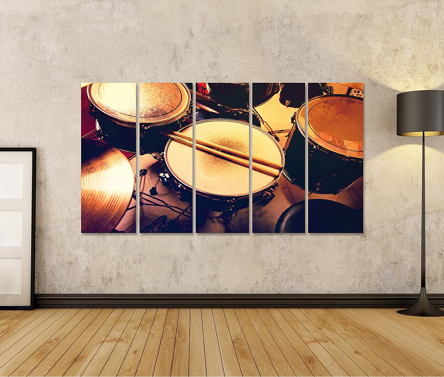 islandburner Immagine su tela batteria primo piano scena musica strumento bacchette immagini murali poster