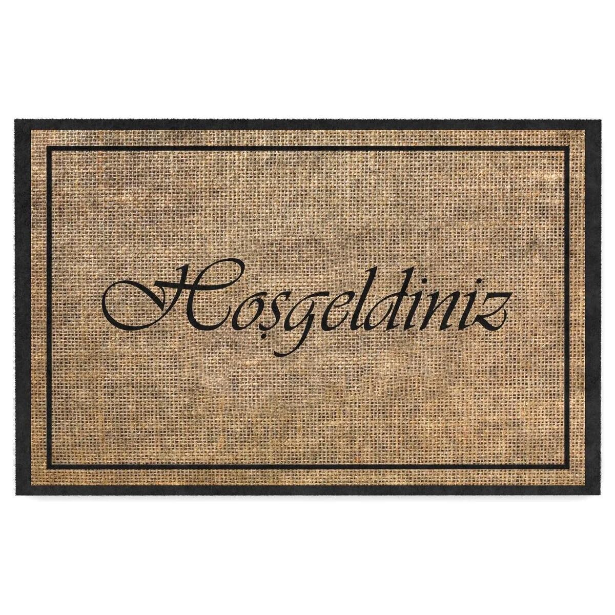 Monnhein Kapı Önü Paspası - Modern ve Şık Kapı Paspası | Ev, Ofis ve Dış Mekân Kullanımı İçin (Hoşgeldiniz Hasır) 45x65