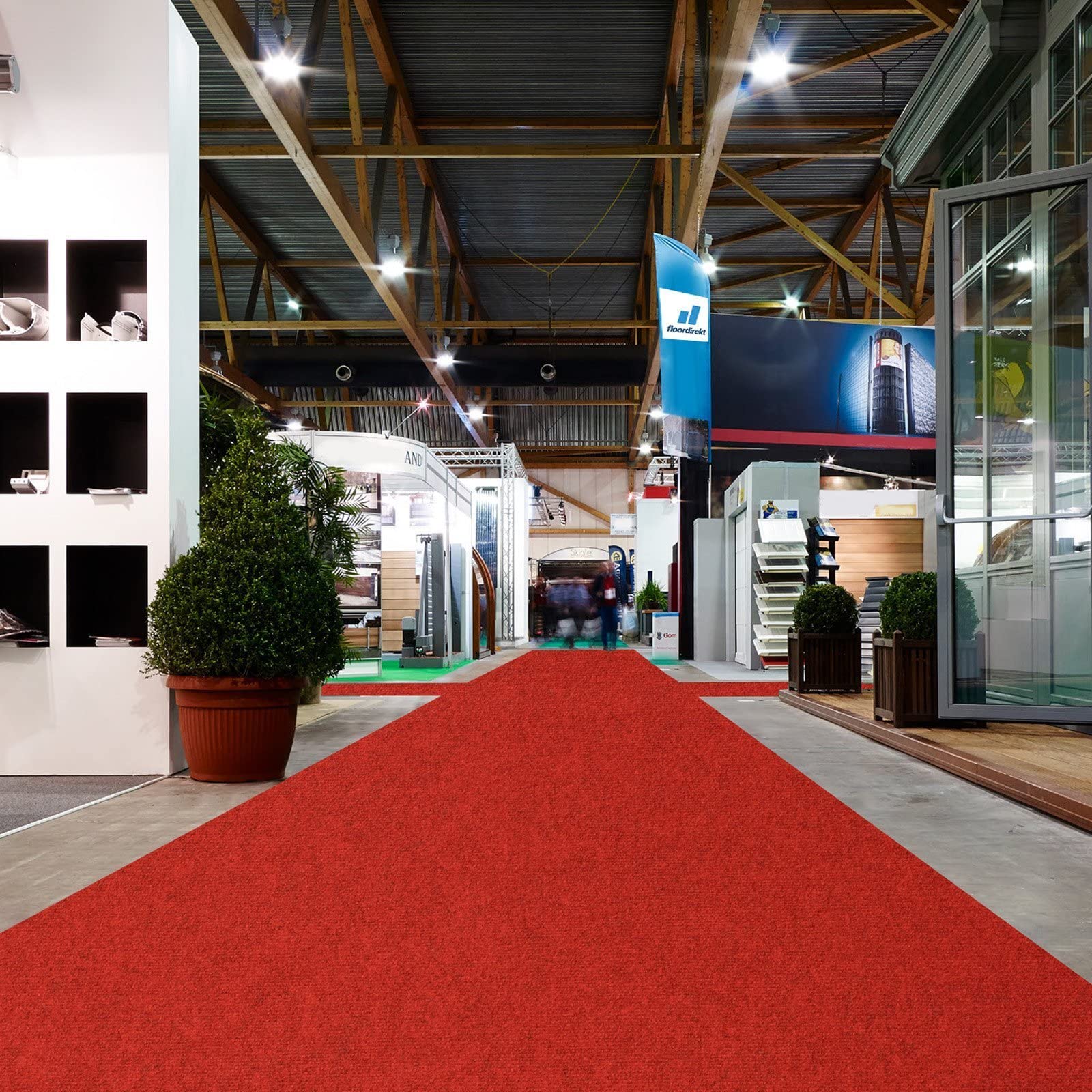Floordirekt Rood tapijt gemêleerd 200 x 1000 cm