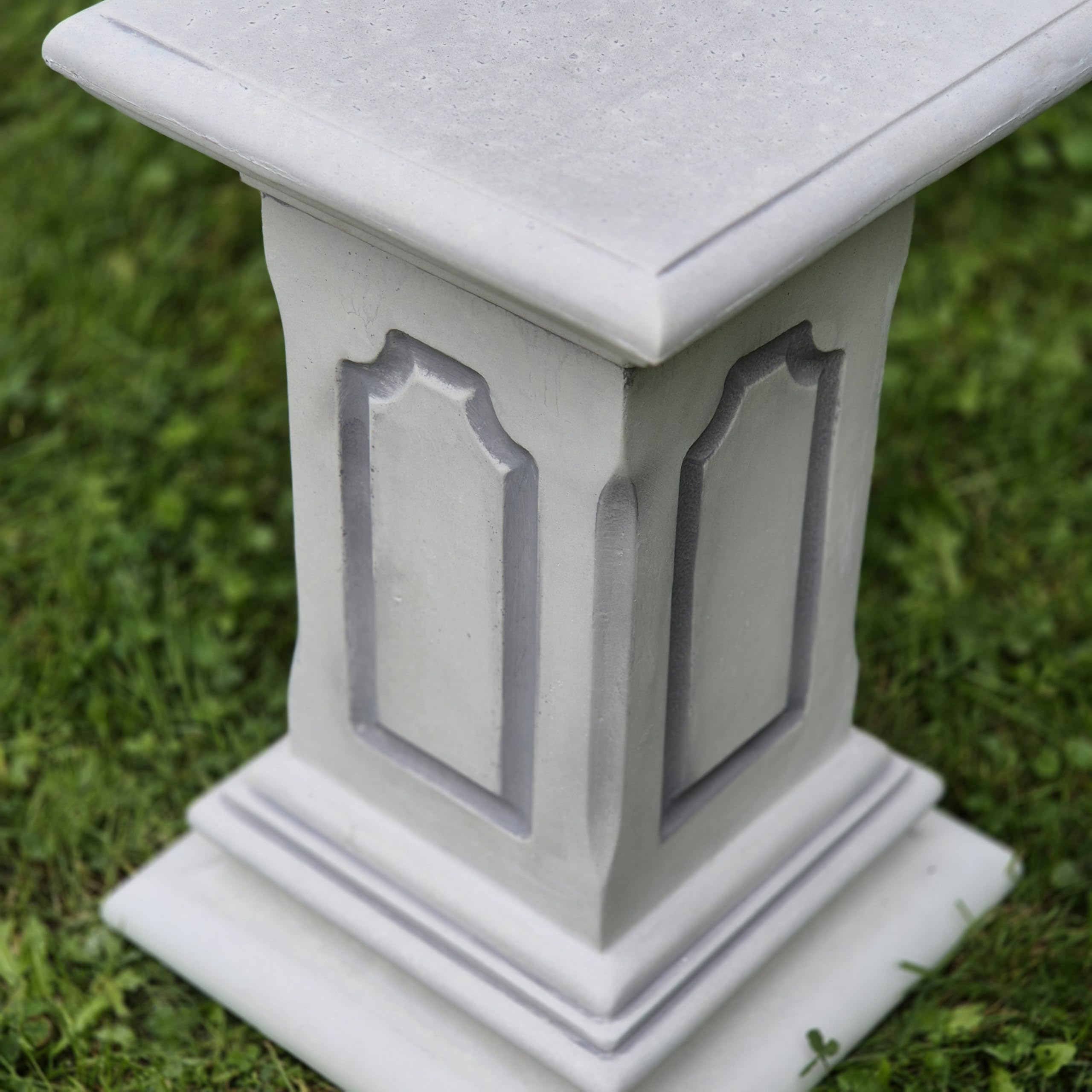 FABRIQ Colonne de 40 cm Gris - 25 kg - Colonne de fleurs en fonte - Socle massif - Décoration de jardin et de maison