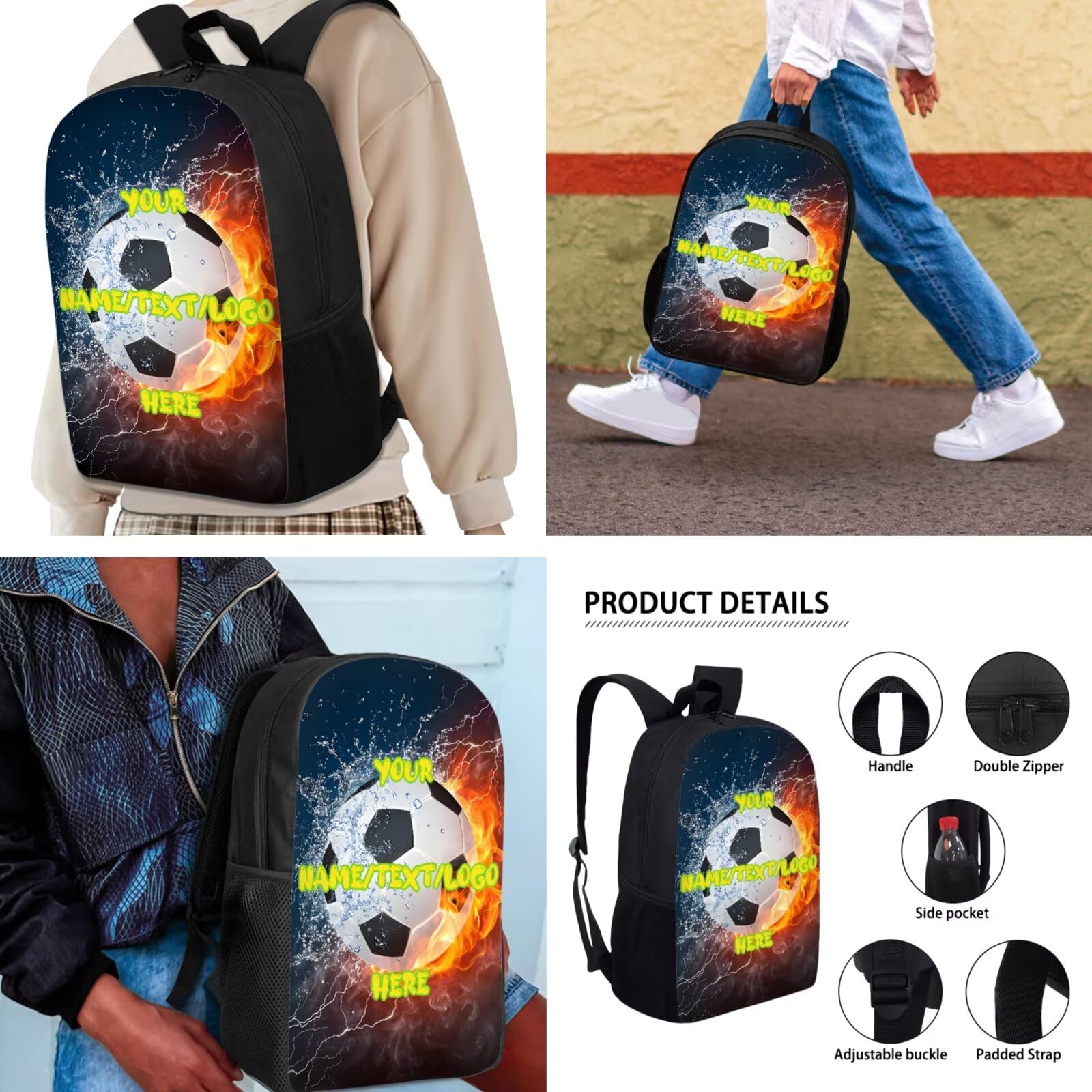 Biyejit Mochila para niños y adolescentes, mochila escolar 3 en 1