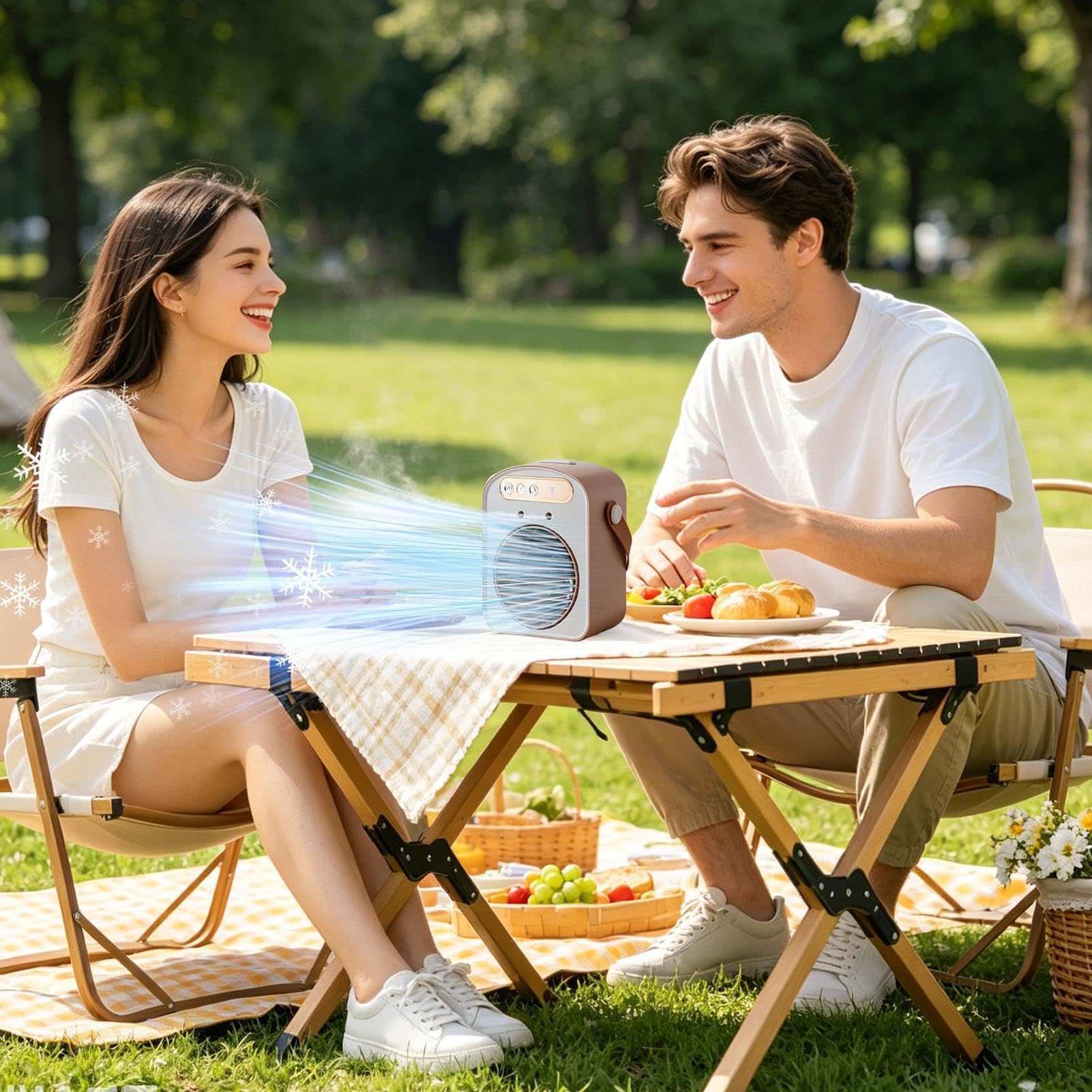 Generico Ventilatore Da Scrivania Senza Pale Nebulizzatore Ricaricabile | Ventilatore A Batteria Per Tavolo Per Ufficio Casa Dormitorio Viaggi Campeggio Pesca Picnic