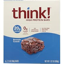 Think!, Bar High Protein Brownie Crunch Box 10 Count, 2.1 Ounce