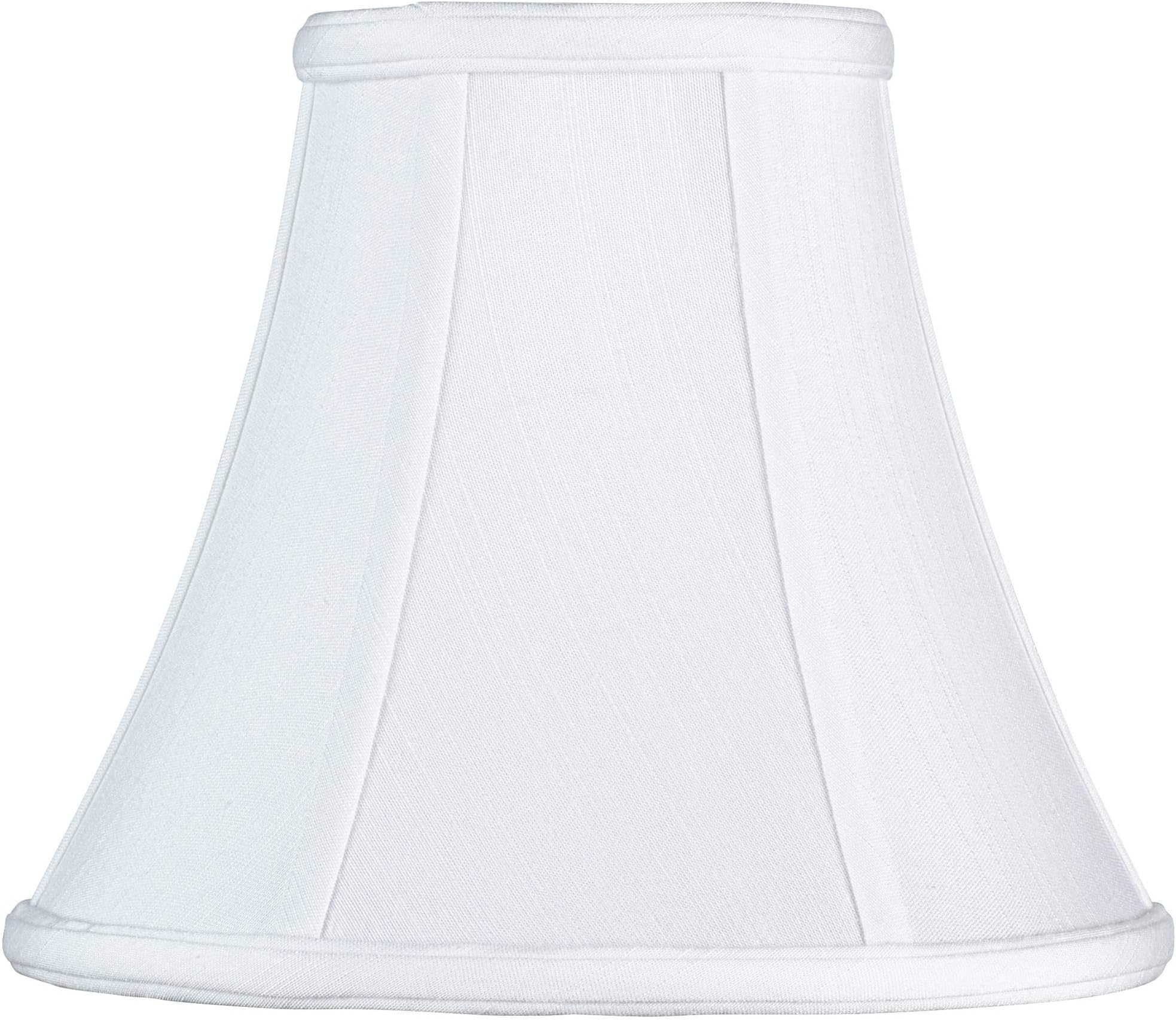 Imperial ShadeWhite Small Bell Lamp Shade 4.5" Top x 9" Bottom x 8" Slant x 7.5" High (Spider) Replacement with Harp and Finial