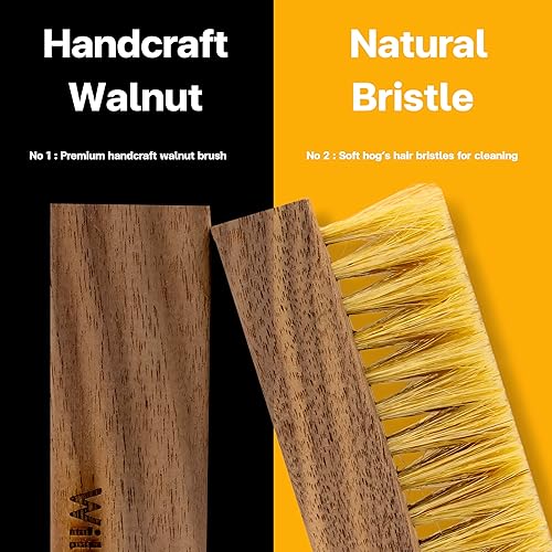 Miniatura 5 de Wilkins Cepillos de zapatos para limpieza Cepillo de limpieza de zapatos de cerdas suaves para cuero, tela y gamuza