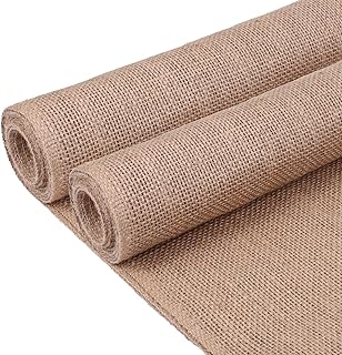 Burlap 5 Yard Natural Burlap Fabric 14 Inches Wide Burlap Fabric by The Yard Premium Jute Liner Multipurpose Jute Fiber Material for Gardening Wedding Table Runners Home Party Decor Christmas