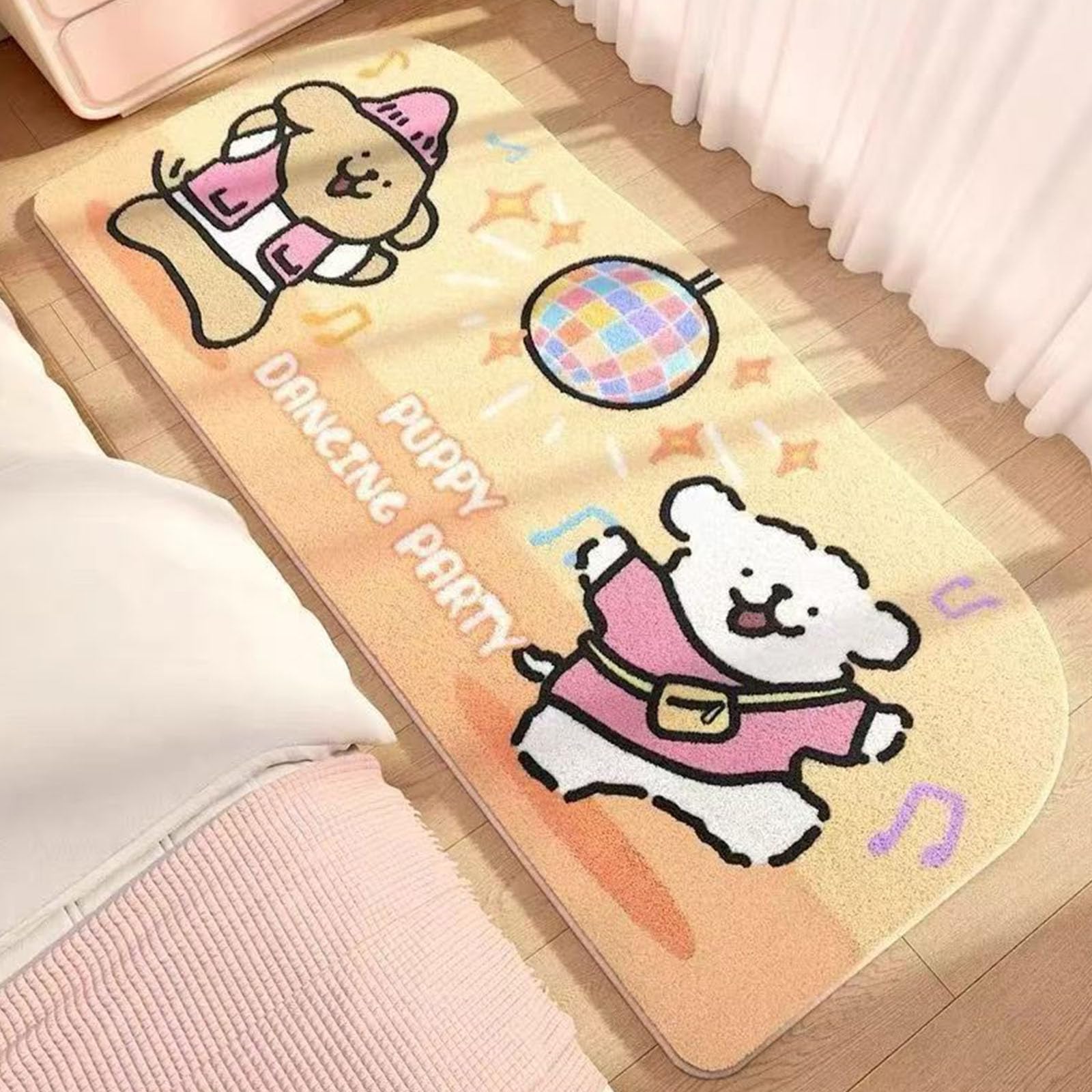 APGLSXY Entry Mat Lovely Puppy Pattern Entryway Carpet Slip Resistant Easy to Clean for Living Space Mat Doormat Pet Rug