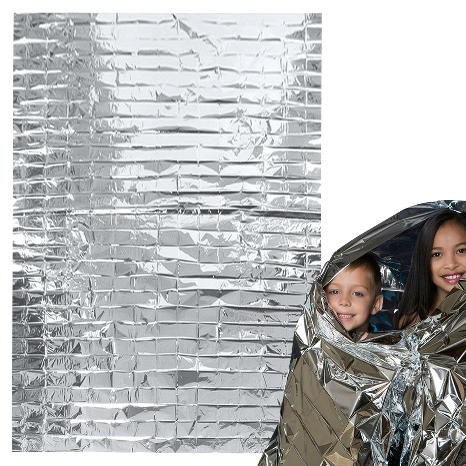 Sack d'urgence - Couverture de survie thermique spatiale en papier d'aluminium, kit d'équipement de survie , couverture réflexive de sauvetage, équipement de prévention de l'hypothermie | O