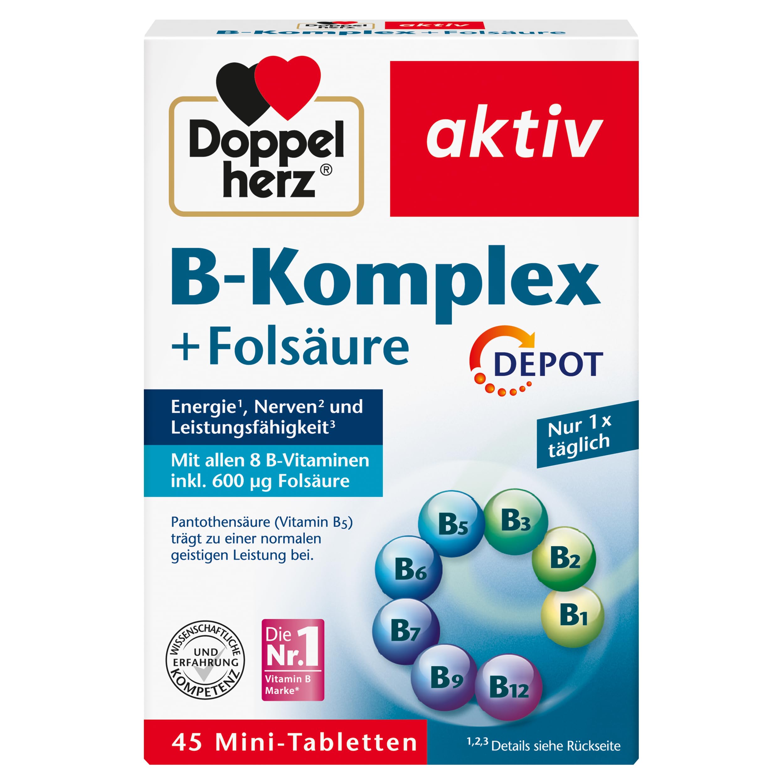 Doppelherz B-Komplex DEPOT mit Folsäure