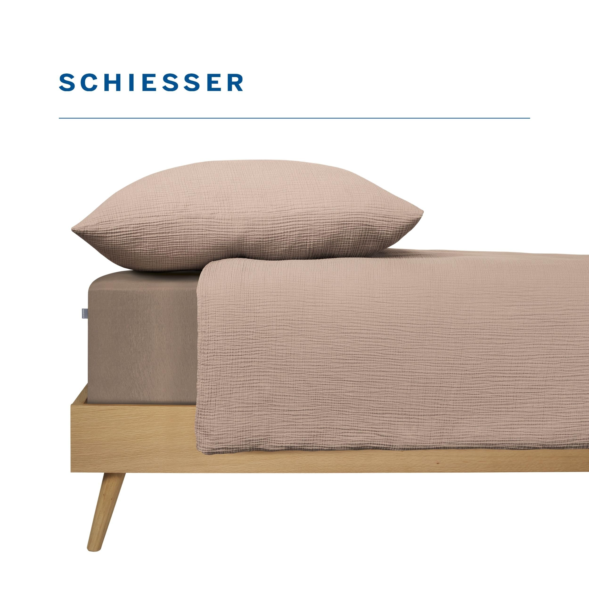 Schiesser Bettwäscheset Molly - Musselin - 2-teilig - 155 x 220 cm - Taupe