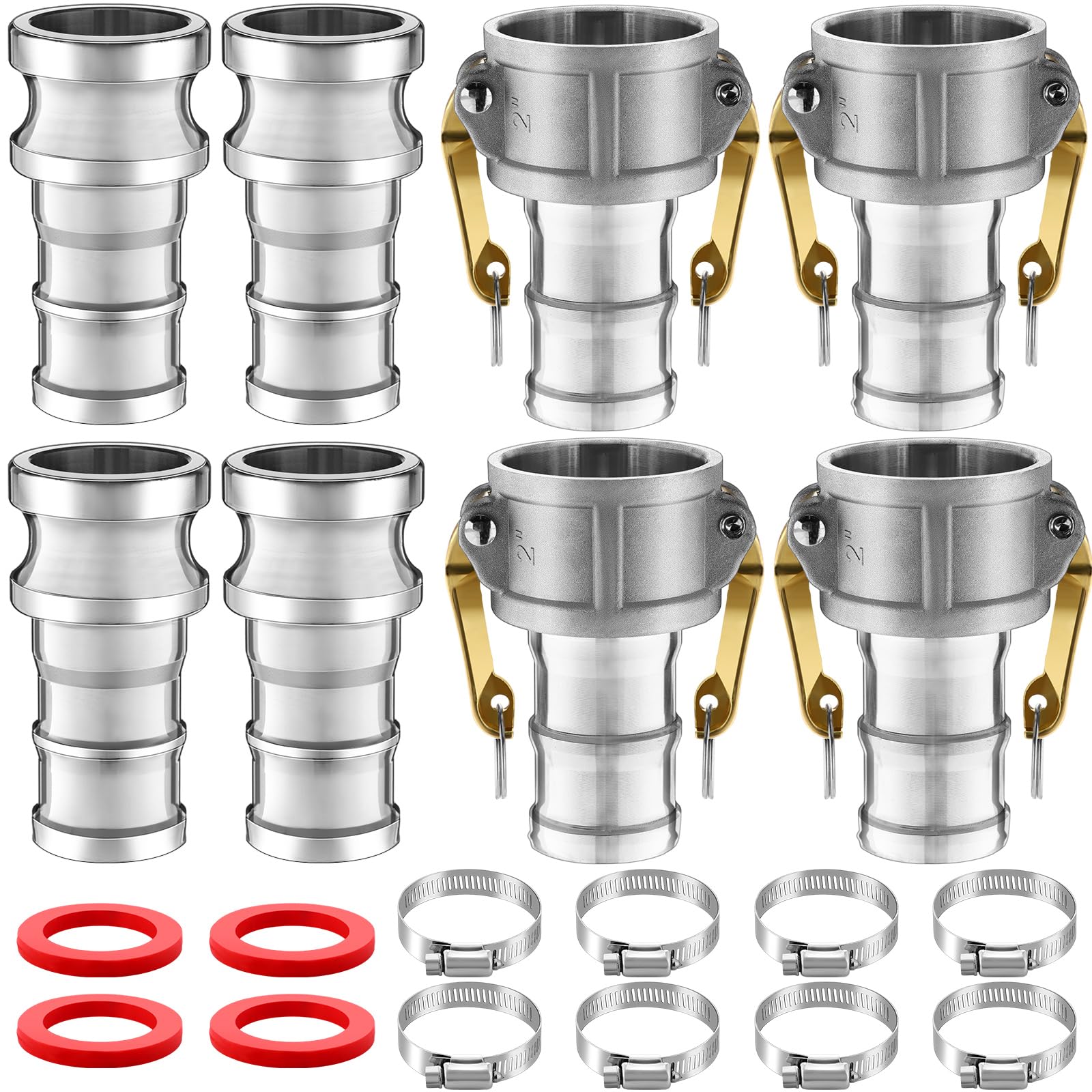 4 Set 2 Inch Camlock Fittings Type C&amp;E