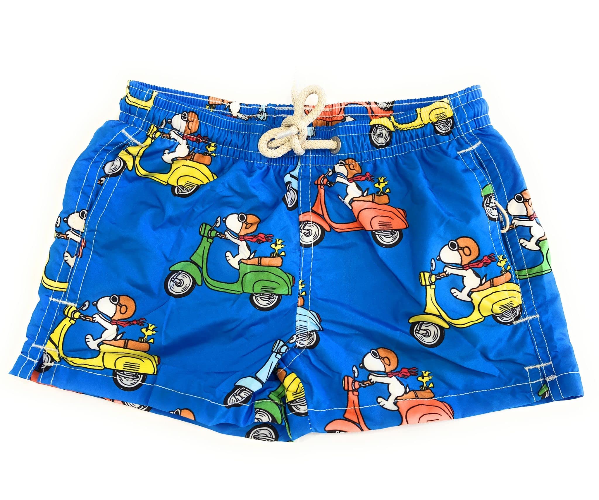 Saint Barth Mc2 Boxer Costume Light Blue Snoopy Print On