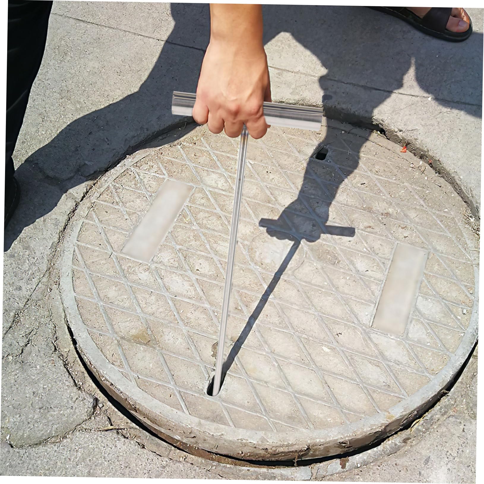 BUTIFULSIC Roll Door Lifting Hook Manhole Lid Hook Hooks for Hanging Manhole Cover Lifter Tool Ceiling Hooks Drain Cover Pull Hook Fabric Softener Dispenser Lifter Hook Silver Stainless Steel